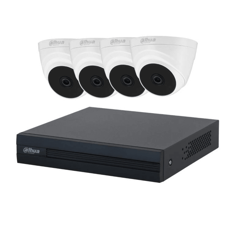 Dahua 4-ch Penta-brid 1080N DVR with 4x 2MP 3.6mm HDCVI Eyeball Camera Kit DH-KIT/XVR1B04-I/4-T1A21P-0360B - 1