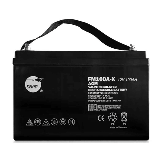 RCT Senry 6FM100A-X 12V 100Ah AGM Deep Cycle Battery - 1