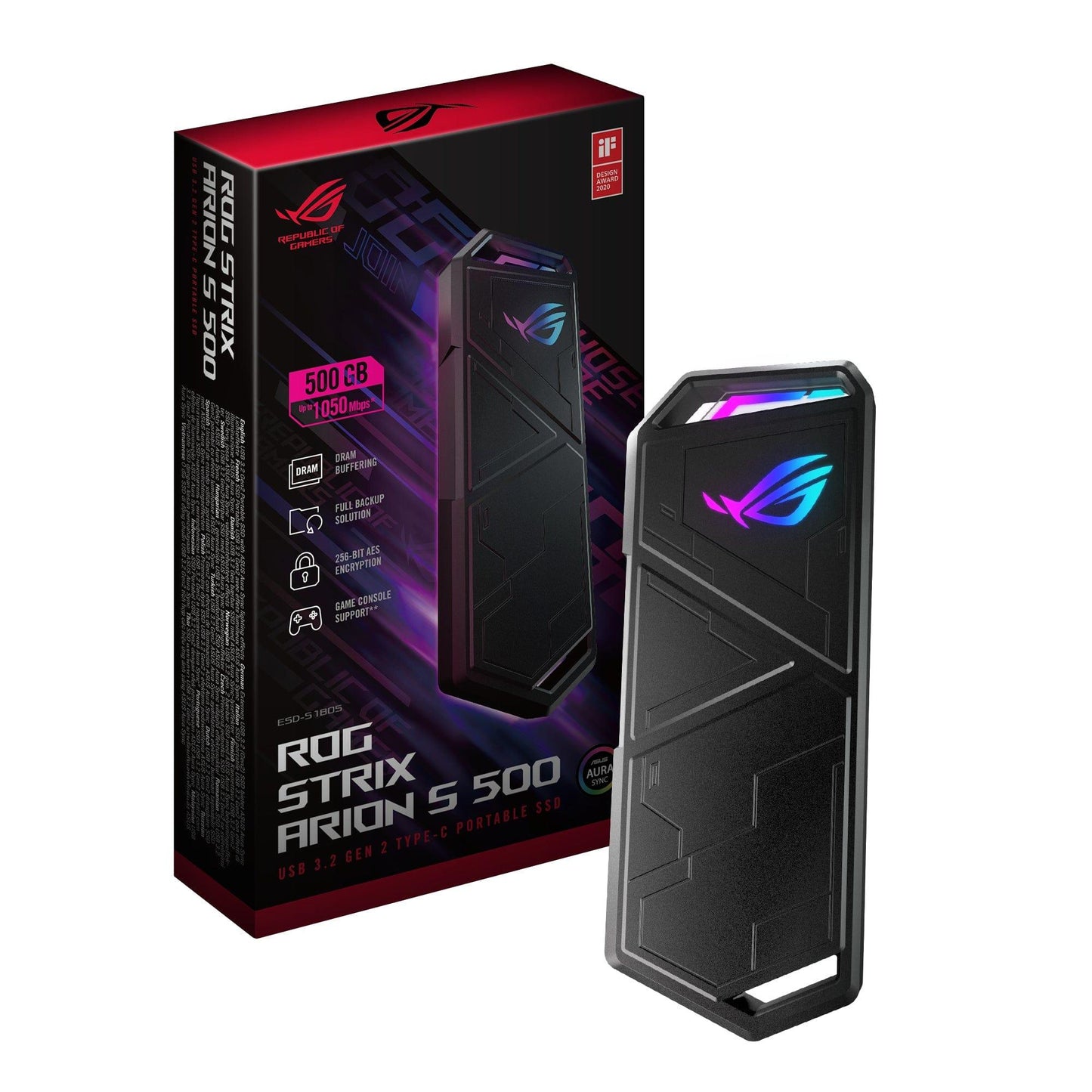 Asus ROG Strix Arion S500 500GB Black External SSD 90DD02I0-M09000 - 4