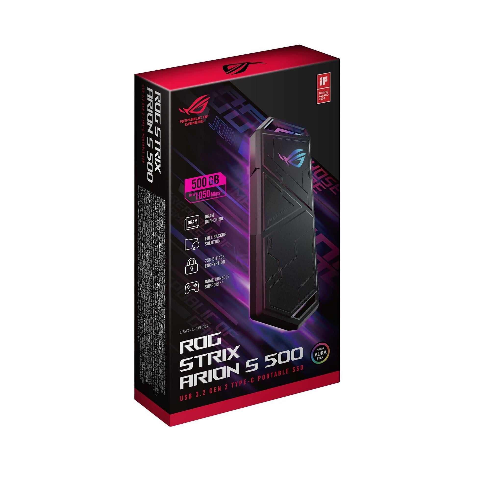 Asus ROG Strix Arion S500 500GB Black External SSD 90DD02I0-M09000 - 5