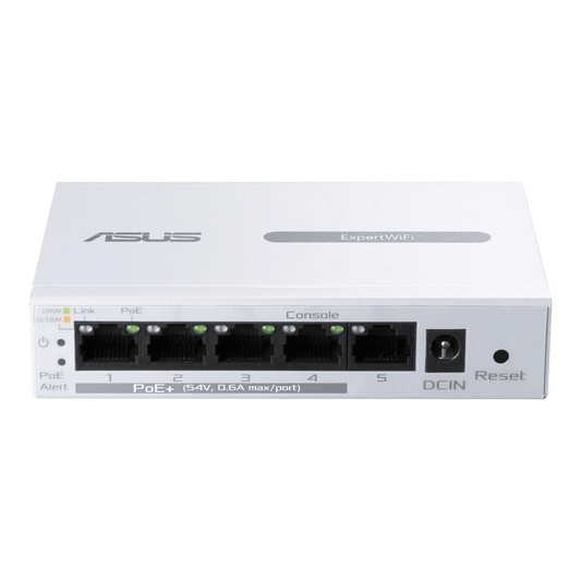 ASUS Expert WiFi EBP15 5-Port GbE Smart Managed PoE+ Switch - White 90IG08D0-MO3B00 - 1