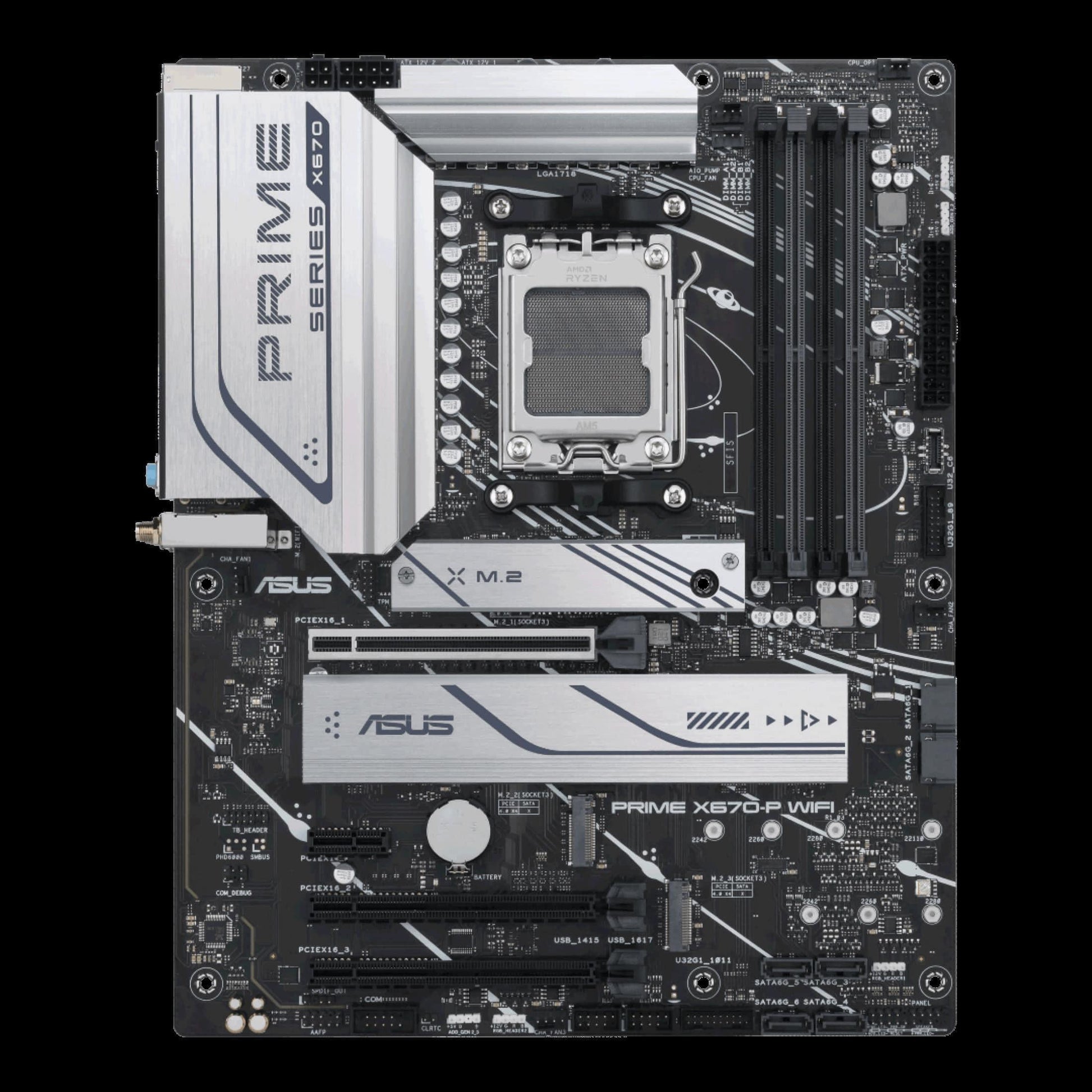 ASUS Prime X670-P Wi-Fi AMD Socket AM5 ATX Motherboard 90MB1BV0-M0EAY0 - 2