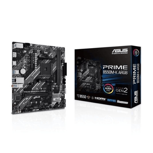 ASUS Prime B550M-K ARGB AMD B550 Socket AM4 DDR4 mATX Motherboard 90MB1GC0-M0EAY0 - 1