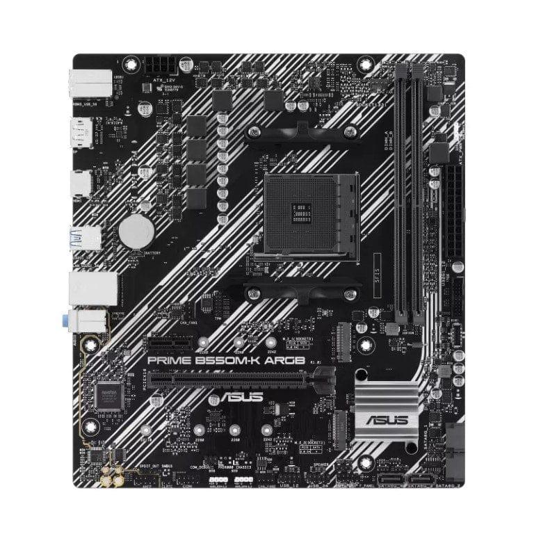 ASUS Prime B550M-K ARGB AMD B550 Socket AM4 DDR4 mATX Motherboard 90MB1GC0-M0EAY0 - 2