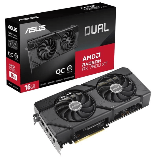 ASUS Dual Radeon RX 7800 XT OC Edition 16GB GDDR6 Graphics Card 90YV0JJ1-M0NA00