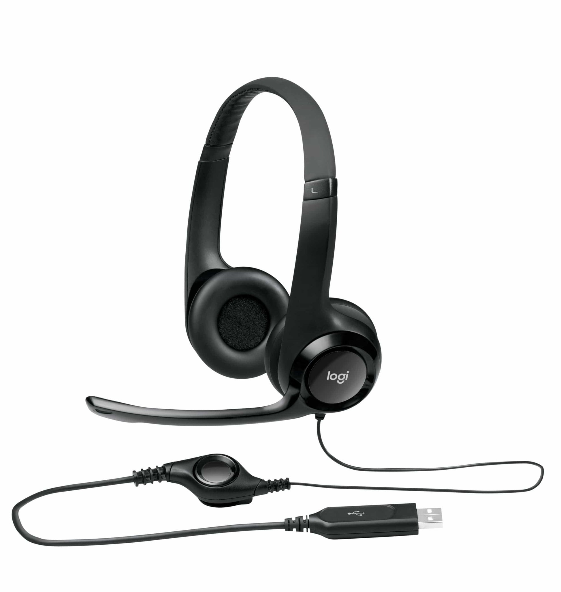 Logitech H390 USB Headset with Noise-Cancelling Mic - Black 981-000406 - 2