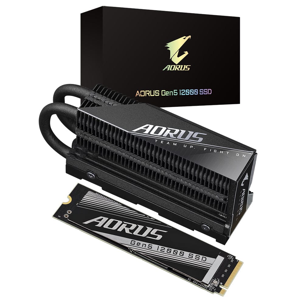 Gigabyte AORUS Gen5 12000 1TB M.2 PCIe 5.0 NVMe 3D TLC NAND Internal SSD AG512K1TB