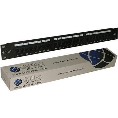 Cattex 24 Port CAT5e UTP Patch Panel CATPATCH5E24