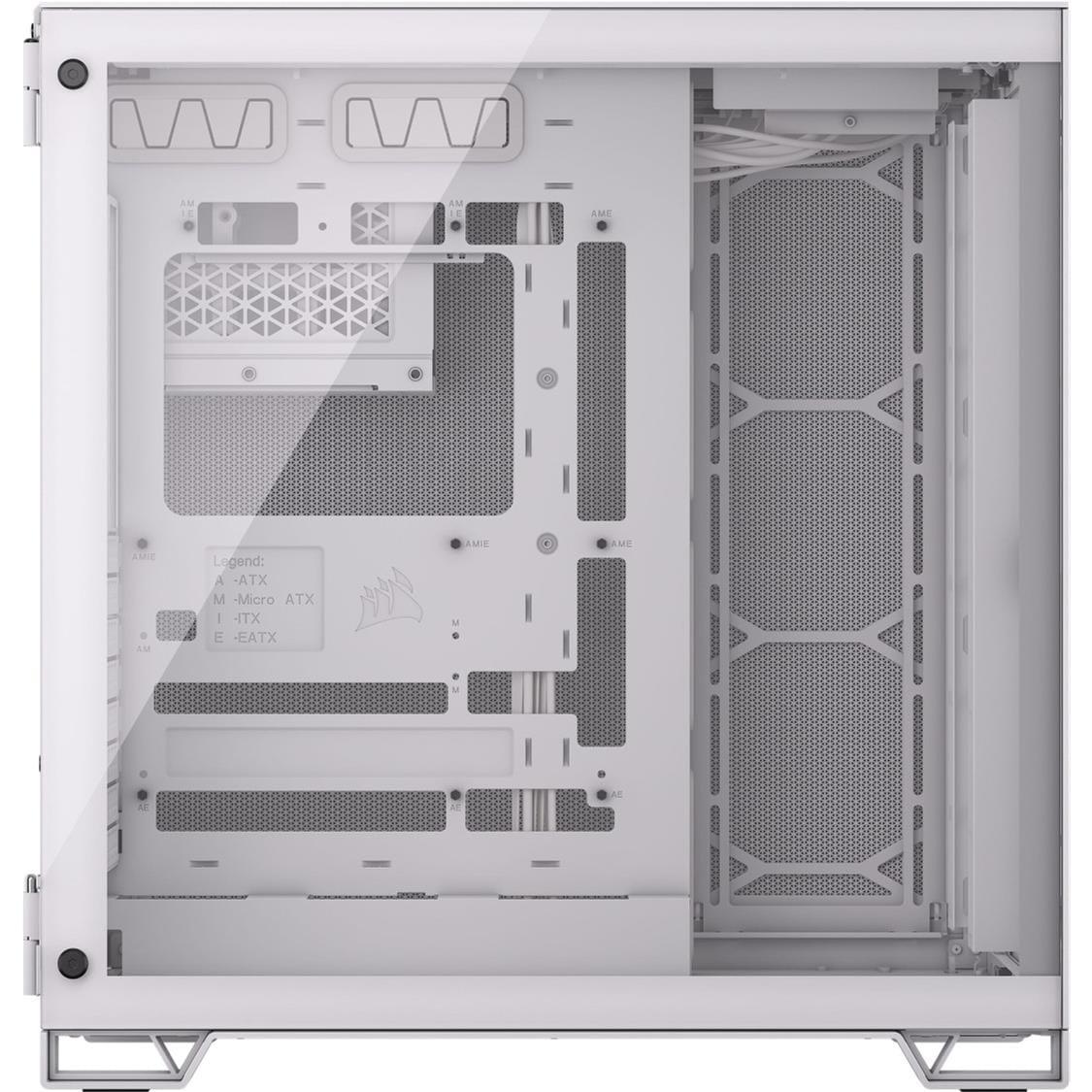 Corsair 6500D Airflow Tempered Glass ATX Dual Chamber Mid Tower Gaming PC Case - White CC-9011260-WW - 2