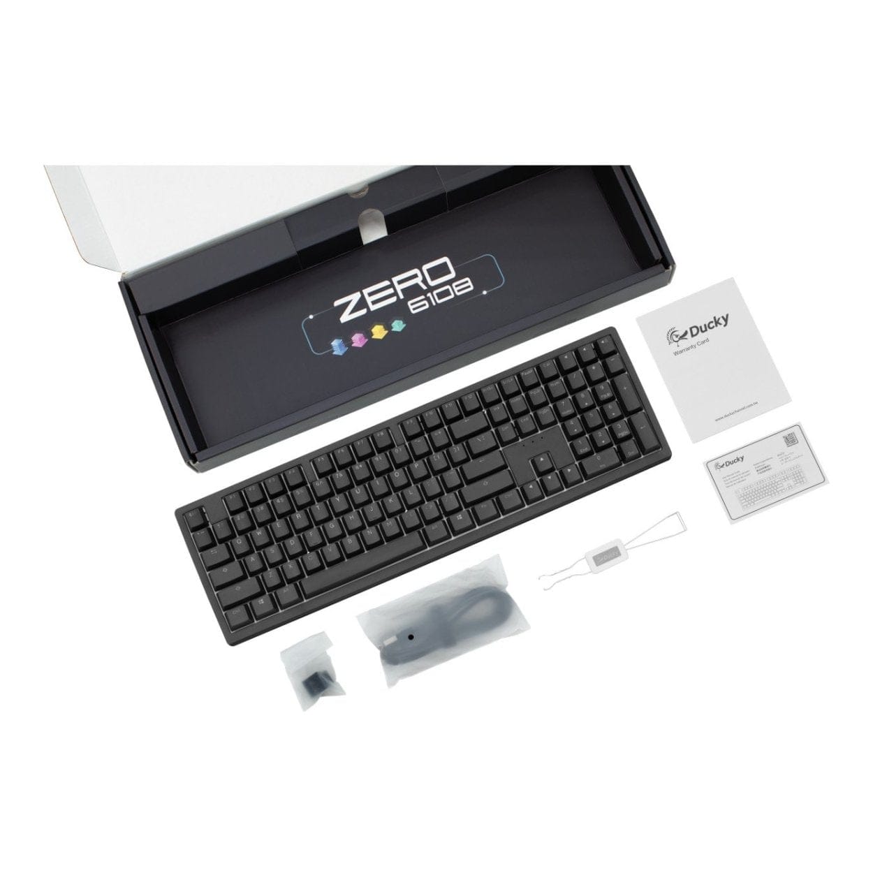 Ducky Zero 6108 Wireless RGB Gaming Keyboard Black with Cherry MX2A Brown Tactile Switches