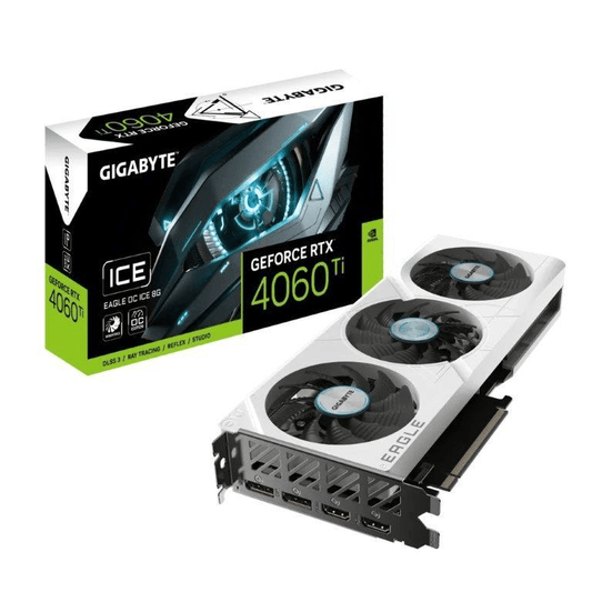 Gigabyte GeForce RTX 4060 Ti Eagle OC ICE 8GB GDDR6 Graphics Card GV-N406TEAGLEOC ICE-8GD - 1