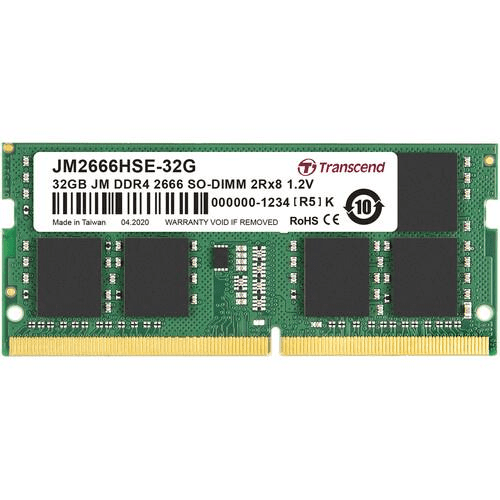 Transcend JetRam JM2666HSE-32G Memory Module SO-DIMM 32GB DDR4 2666MHz JM2666HSE-32G - 1