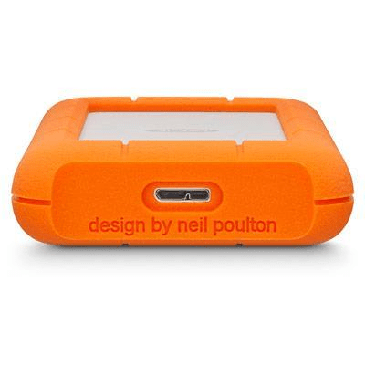 LaCie Rugged Mini 2TB Orange and Silver External Hard Drive LAC9000298 - 1