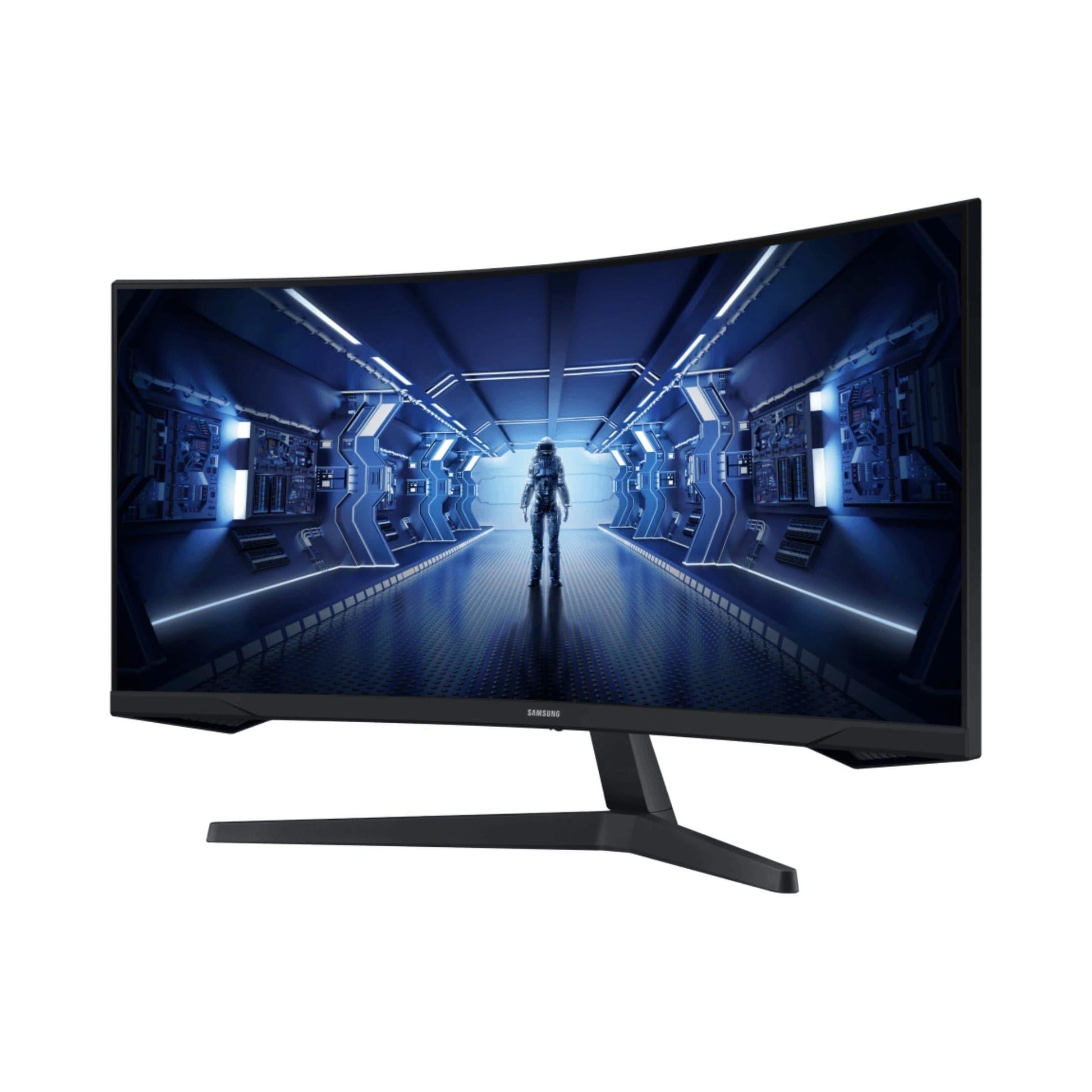 Samsung Odyssey 34-inch 3440x1440p QHD 21:9 165Hz 1ms VA LED Curved Monitor LC34G55TWWPXEN - 3