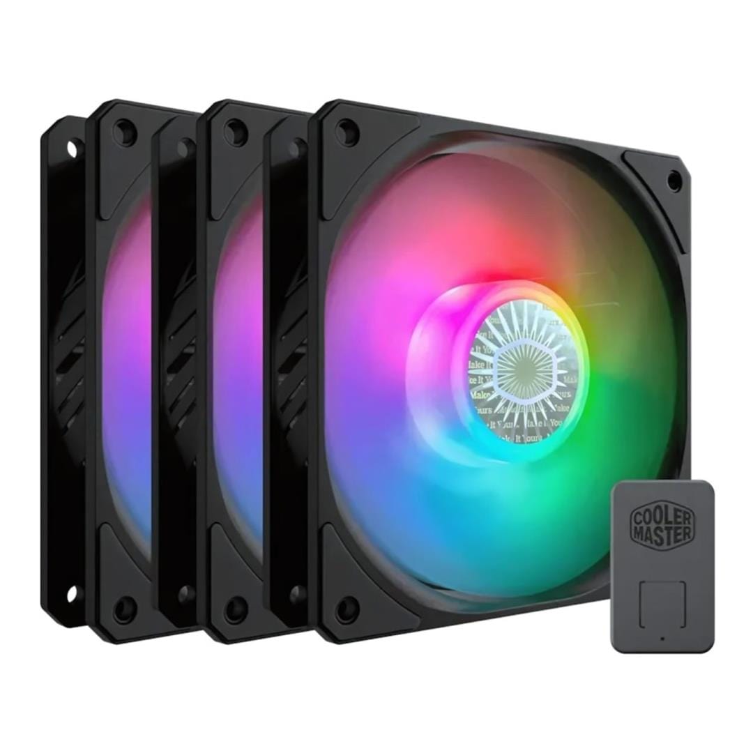 Cooler Master SickleFlow Edge 120 ARGB 120mm Case Fan 3-pack Kit MFX-B2DN-253P2-R2