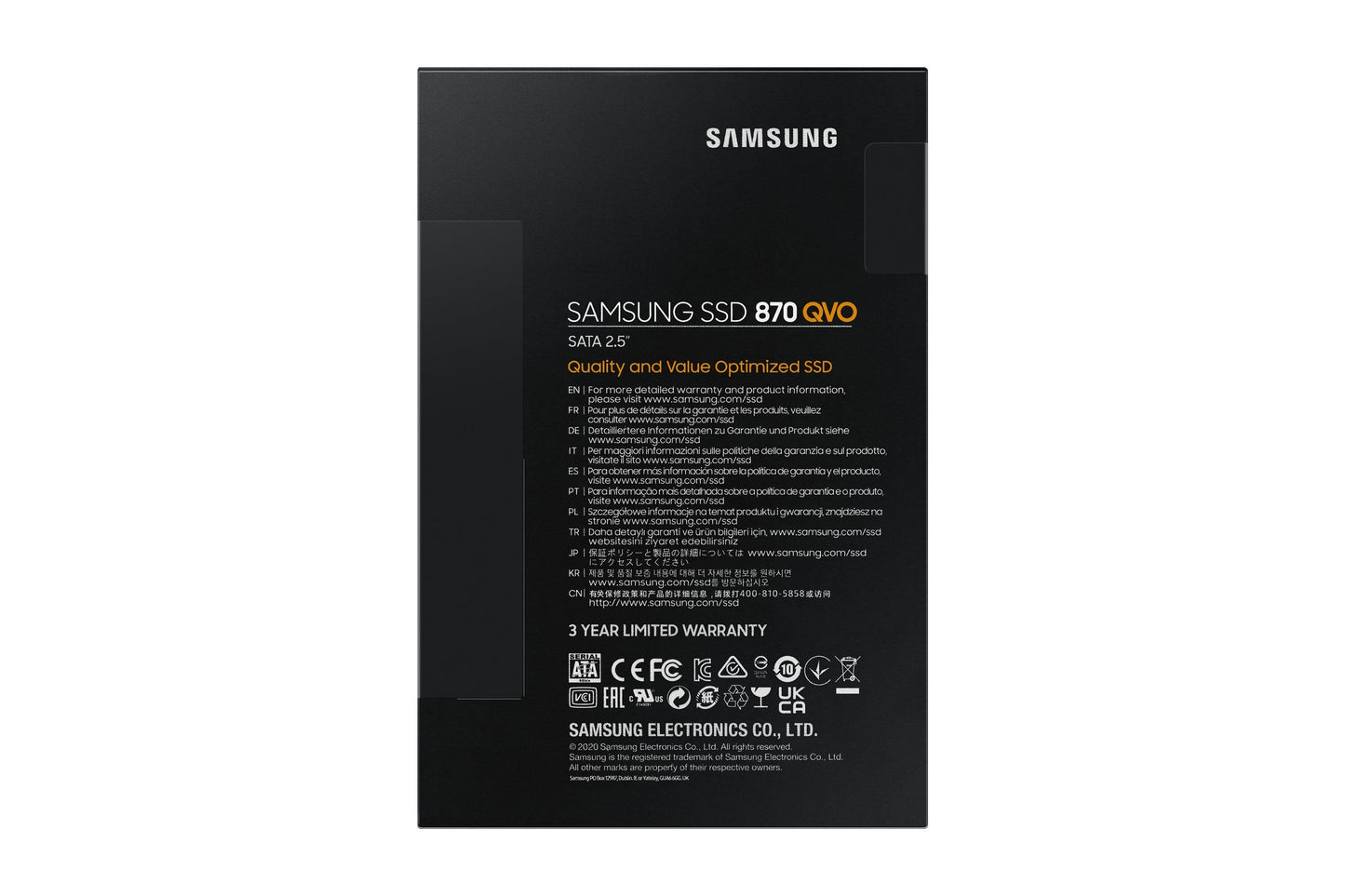 Samsung 870 QVO MZ-77Q2T0 2.5-inch 2TB Serial ATA III V-NAND MLC Internal SSD MZ-77Q2T0BW - 5