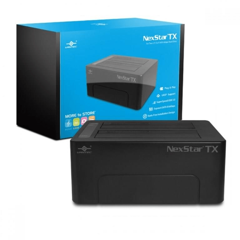 Vantec NexStar TX USB 3.0 Dual Bay Hard Drive Dock NST-D428S3-BK