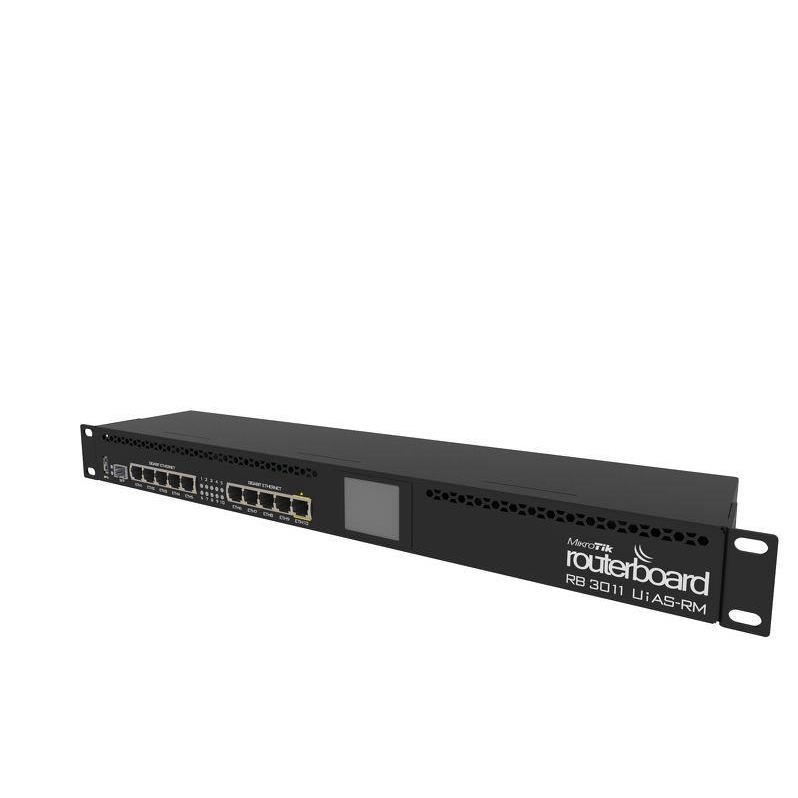 MikroTik RB3011UIAS-RM Wired Router - Gigabit Ethernet Black