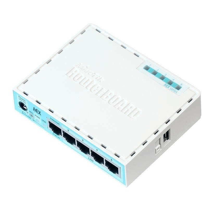 MikroTik RB750GR3 Wired Router - Gigabit Ethernet Turquoise,White