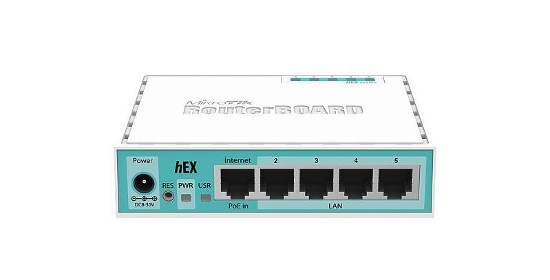 MikroTik RB750GR3 Wired Router - Gigabit Ethernet Turquoise,White