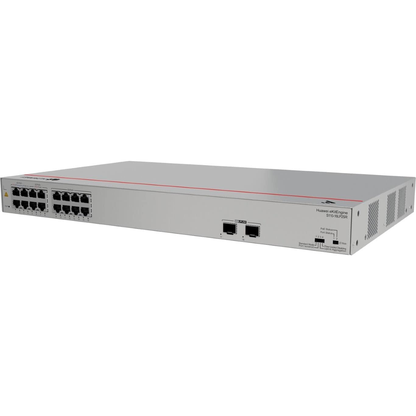 Huawei S110-16LP2SR 16-port GbE PoE+ Unmanaged Network Switch with 2x GE SFP Ports