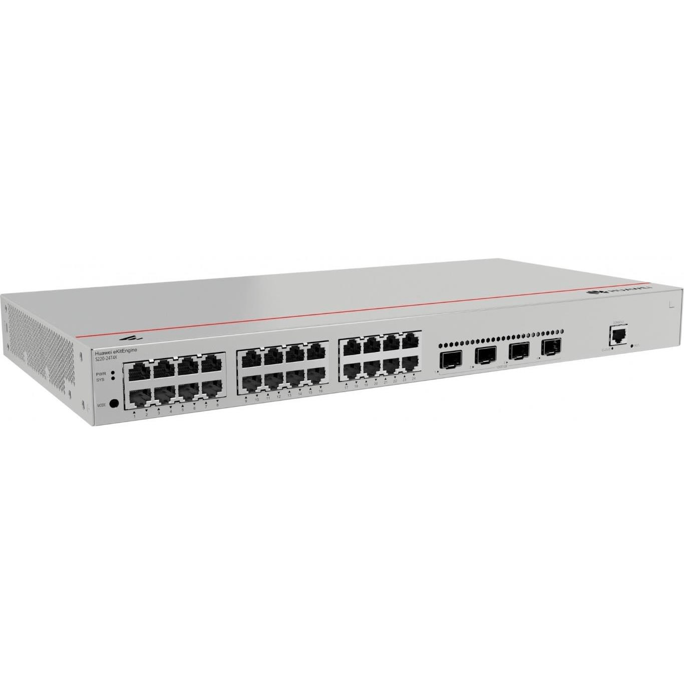 Huawei S220-24T4X 24-port GbE L2 Managed Network Switch with 4x 10GE SFP+ Ports