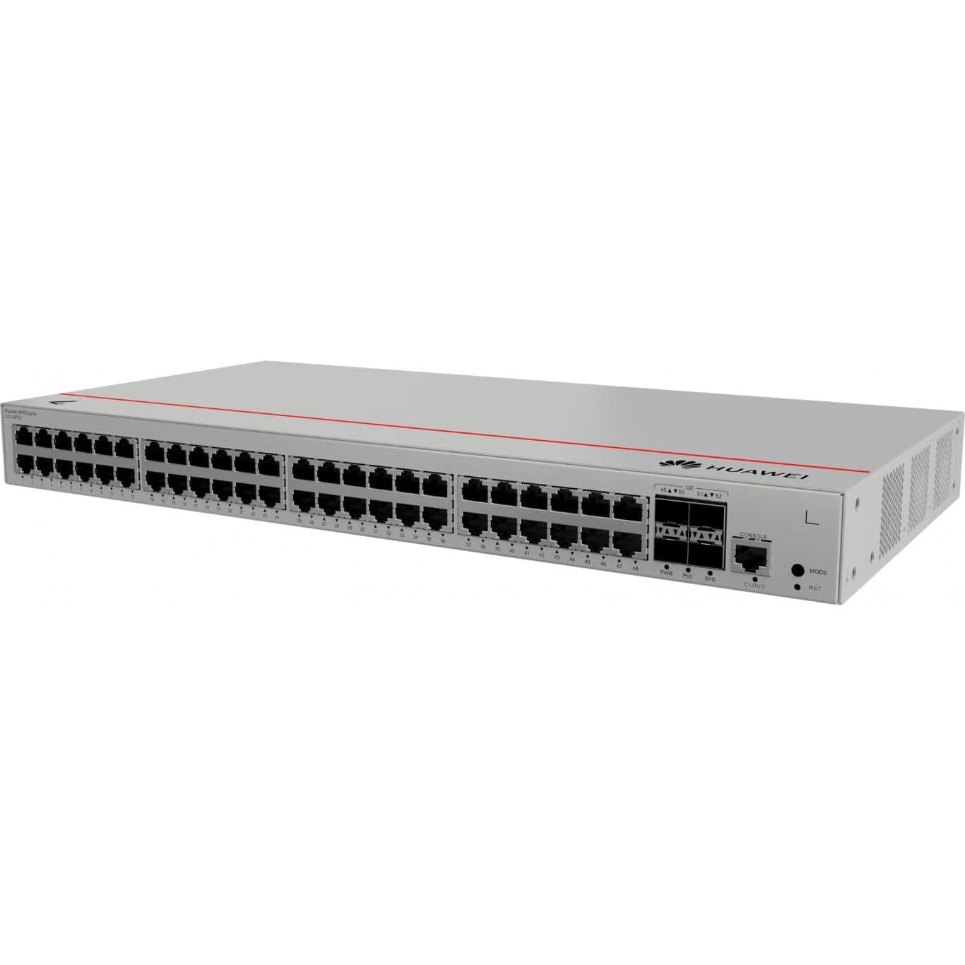 Huawei S220-48P4S 48-port GbE PoE+ L2 Managed Network Switch with 4x GE SFP Ports