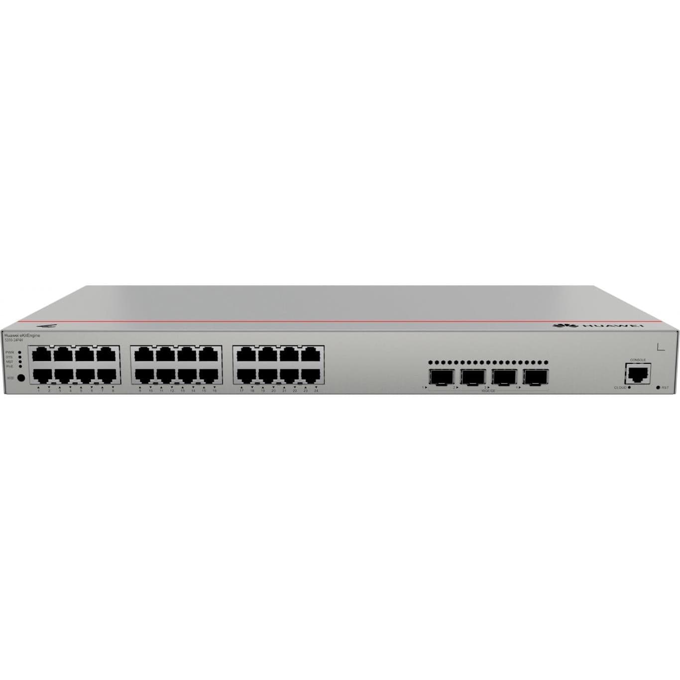 Huawei S310-24P4X 24-port GbE PoE+ L2+ Managed Network Switch with 4x 10GE SFP+ Ports