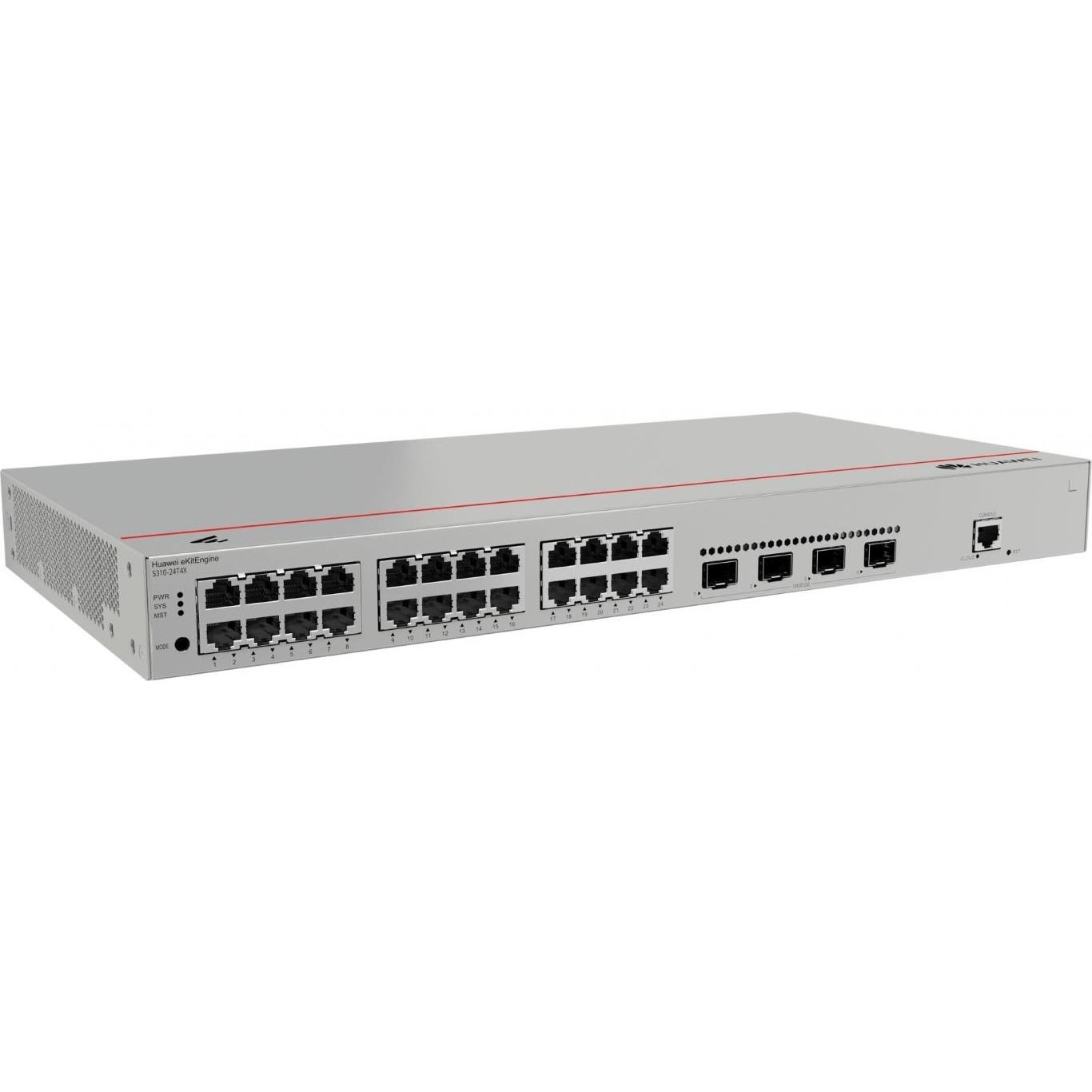 Huawei S310-24T4X 24-port GbE L2+ Managed Network Switch with 4x 10GE SFP+ Ports