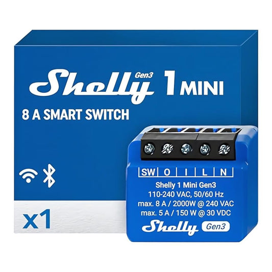 Shelly 1 Mini 8A Wi-Fi Smart Switch