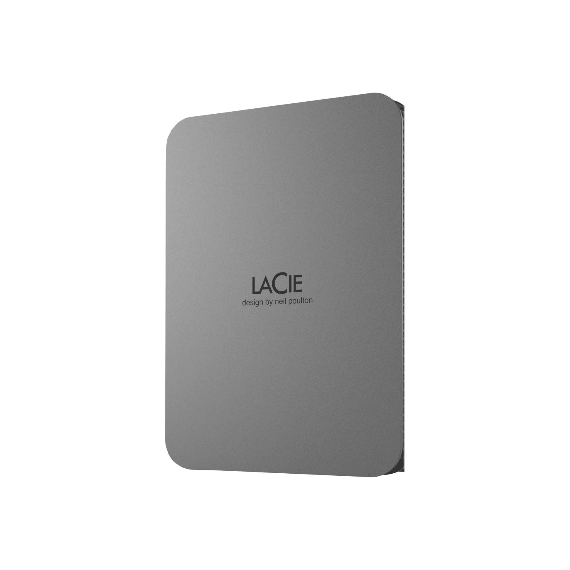 Seagate LaCie 2TB Mobile Drive Secure External Hardrive Grey STLR2000400 - 1