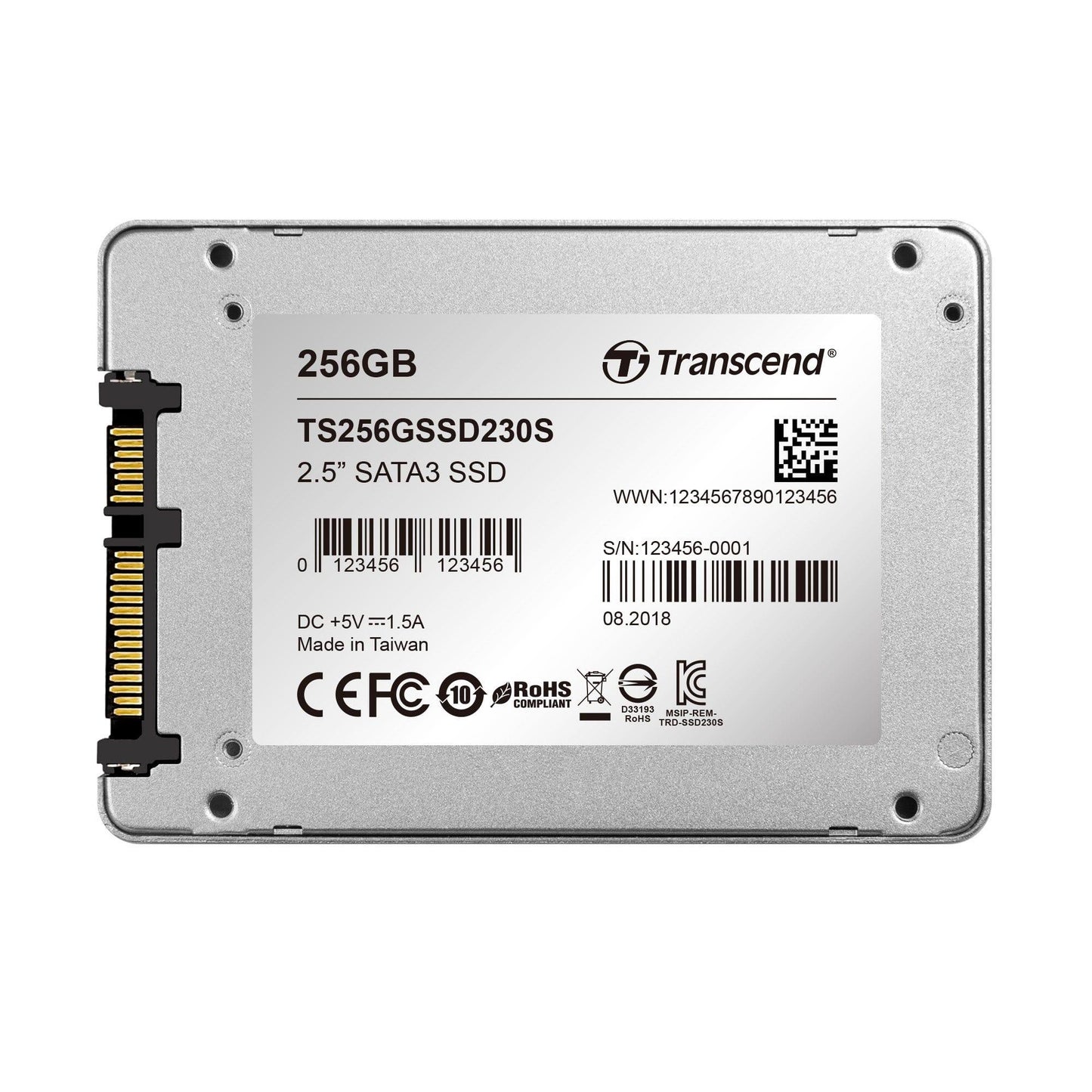 Transcend 230S 2.5-inch 256GB Serial ATA III 3D NAND Internal SSD TS256GSSD230S - 2