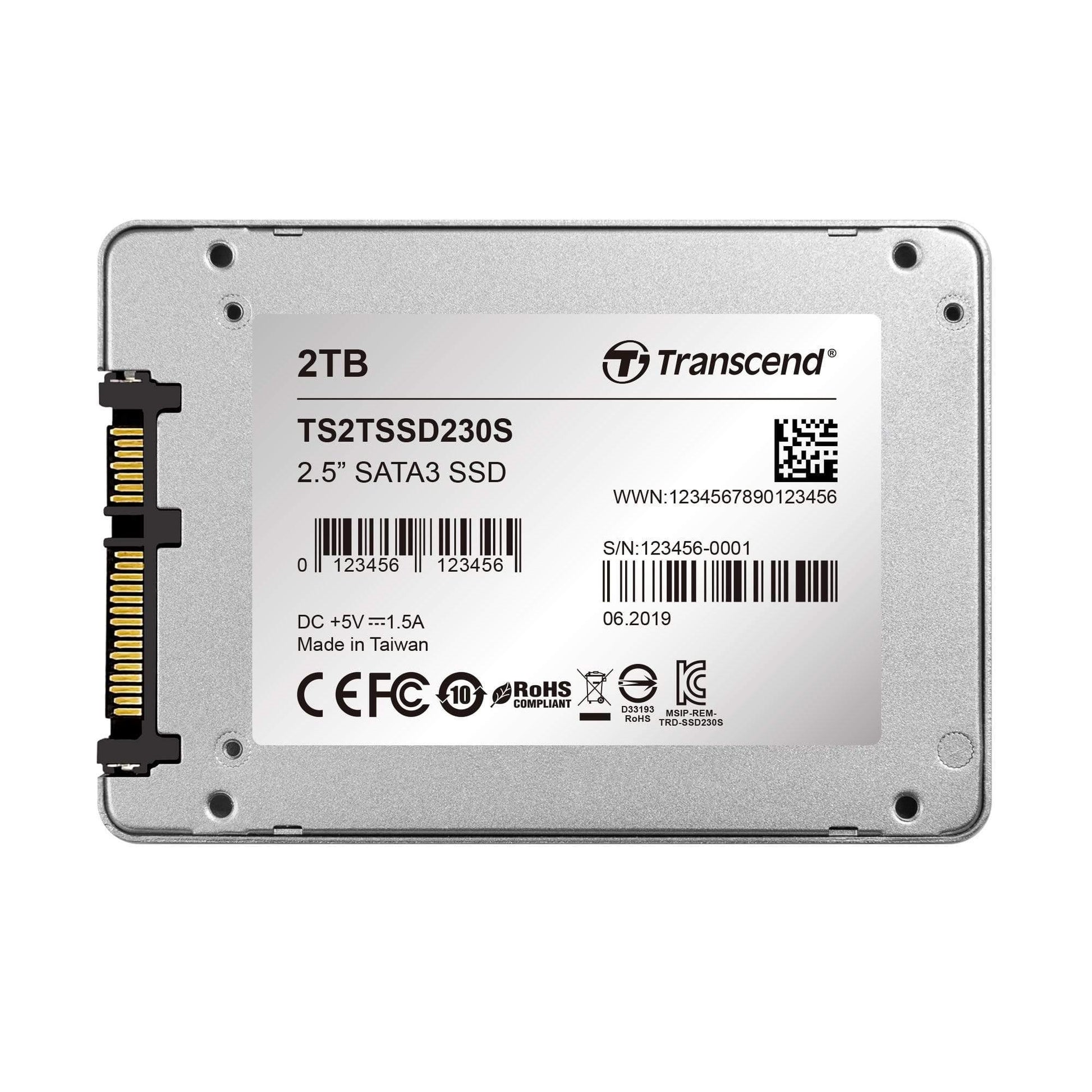 Transcend 230S 2.5-inch 2TB Serial ATA III 3D NAND Internal SSD TS2TSSD230S - 3