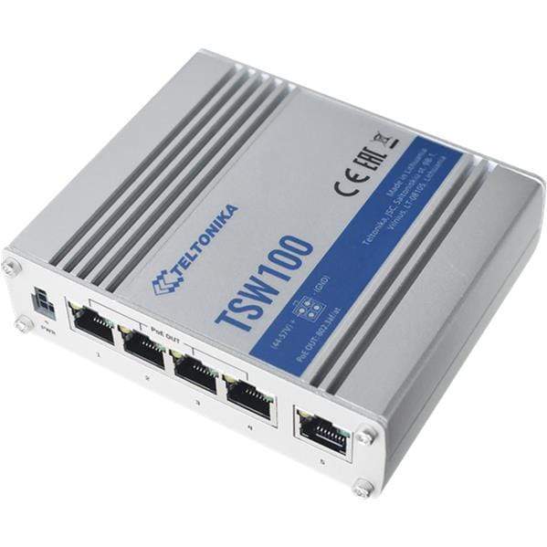 Teltonika TSW100 Switch Gigabit Ethernet PoE Blue Metallic