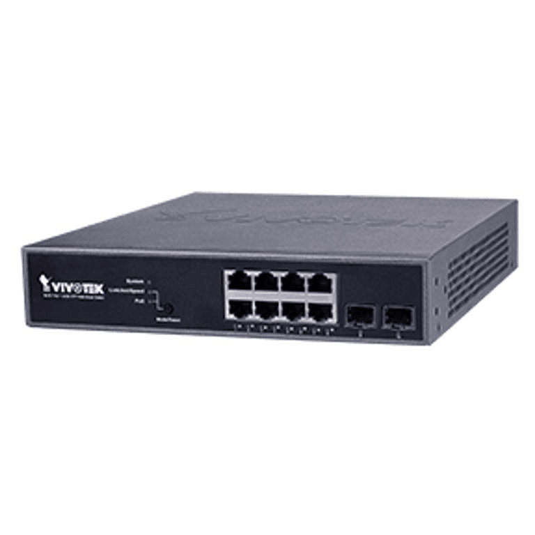 Vivotek 8-Port VivoCam Web Smart Managed PoE Switch VIVOTEK AW-GEV-104C-130 - 1