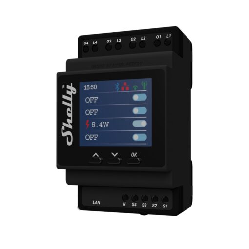 Shelly Pro 4PM - 4 Channel Smart Wi-Fi Relay w/ Power Monitoring
