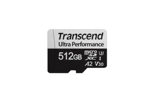 TRANSCEND 340S 512GB ULTRA PERFROMANCE MICRO SD UHS-I  U3 V30 A2 CLASS10 - READ 160 MB/S - WRITE 125MB/S - WITH SD ADPTOR