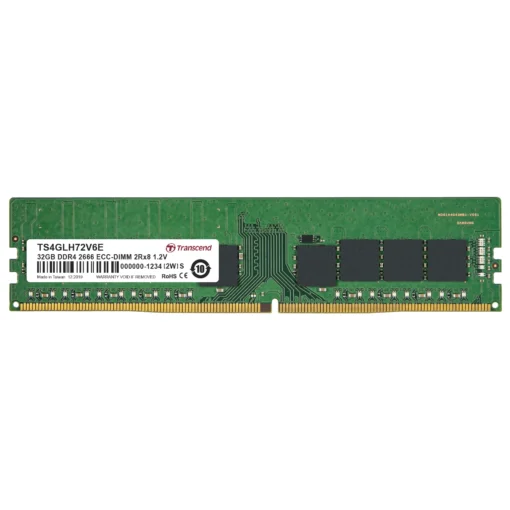 TRANSCEND 32GB DDR4-2666 ECC DIMM 2Rx8 2Gx8 CL19 1.2V