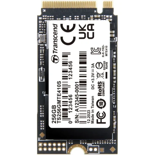 Transcend 256GB MTE410S PCI-E GEN 4x4 M.2 2242 SSD 3D NAND - 3300 MB/s Read 1400 MB/s Write - 150 TBW